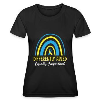 Welt-Down-Syndrom-Tag Bewusstsein Autismus Band - Frauen Funktions-T-Shirt - Schwarz - Vorne - AI Model Female 172 light (172cm)