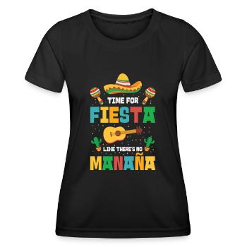 Cinco De Mayo Mexikanisch Mexiko Fiesta Trinkparty - Frauen Funktions-T-Shirt - Schwarz - Vorne - AI Model Female 172 light (172cm)