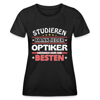 Nur die Besten werden Optiker - Frauen Funktions-T-Shirt - Schwarz - Vorne - AI Model Female 172 light (172cm)