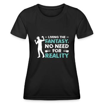 Simulation Fantasie Realität Science Fiction - Frauen Funktions-T-Shirt - Schwarz - Vorne - AI Model Female 172 light (172cm)