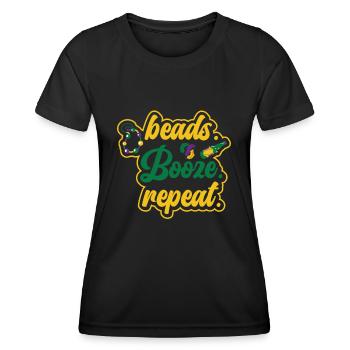 Carnaval Carnaval Boisson Bière Beads Festival - T-shirt sport Femme - noir - Devant - AI Model Female 172 light (172cm)