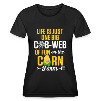 culture du maïs cultures agriculture - T-shirt sport Femme - noir - Devant - AI Model Female 172 light (172cm)