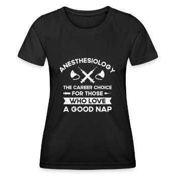 Anesthesia Anesthesiologist Nurse Anesthesiology - Women's Functional T-Shirt - black - Front - AI Model Female 172 light (172cm)