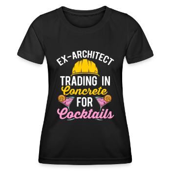 Architekt im Ruhestand Architektur im Ruhestand - Frauen Funktions-T-Shirt - Schwarz - Vorne - AI Model Female 172 light (172cm)