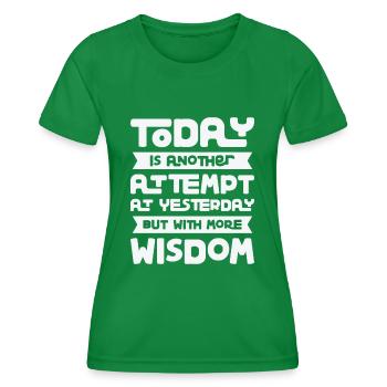 Connaissance motivatrice de la sagesse motivationnelle - T-shirt sport Femme - vert - Devant - AI Model Female 172 dark (172cm)