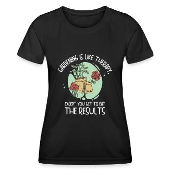 Jardinage Plantes Amoureux Jardin - T-shirt sport Femme - noir - Devant - AI Model Female 172 light (172cm)