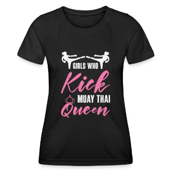 International Women's Day Muay Thai Girl Power - Women's Functional T-Shirt - black - Front - AI Model Female 172 light (172cm)