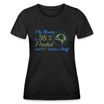 Padel Sportplatz Training Padelspieler - Frauen Funktions-T-Shirt - Schwarz - Vorne - AI Model Female 172 light (172cm)