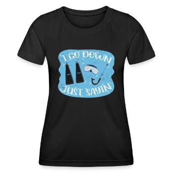 Scuba Diving Snorkeling Diving Enthusiast - Women's Functional T-Shirt - black - Front - AI Model Female 172 light (172cm)