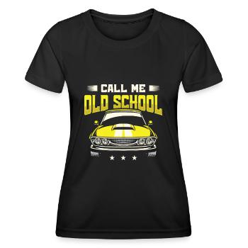 Muscle Car Enthusiast Car Guy Classic Cars Lover - Women's Functional T-Shirt - black - Front - AI Model Female 172 light (172cm)