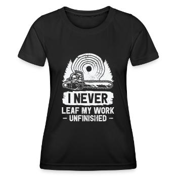 Arborist Tree Cutter Chainsaw Lumberjack - Women's Functional T-Shirt - black - Front - AI Model Female 172 light (172cm)