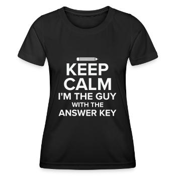 Jour de test Enseignant Test Day School Staar Test - T-shirt sport Femme - noir - Devant - AI Model Female 172 light (172cm)