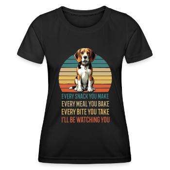 Every Snack You make Beagle Beaglebesitzer Hund - Frauen Funktions-T-Shirt - Schwarz - Vorne - AI Model Female 172 light (172cm)