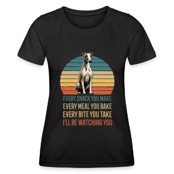 Every Snack you make Whippet Windhund Whippets - Frauen Funktions-T-Shirt - Schwarz - Vorne - AI Model Female 172 light (172cm)