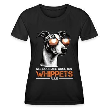 All Dogs are Cool Whippet Windhund Whippets - Frauen Funktions-T-Shirt - Schwarz - Vorne - AI Model Female 172 light (172cm)