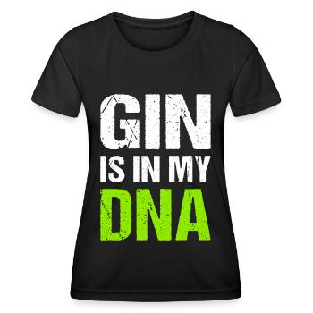 Le gin est dans mon ADN Toast Gin - T-shirt sport Femme - noir - Devant - AI Model Female 172 light (172cm)