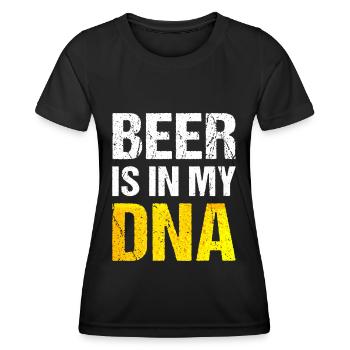 Beer is in my DNA Toast Beer - Women's Functional T-Shirt - black - Front - AI Model Female 172 light (172cm)