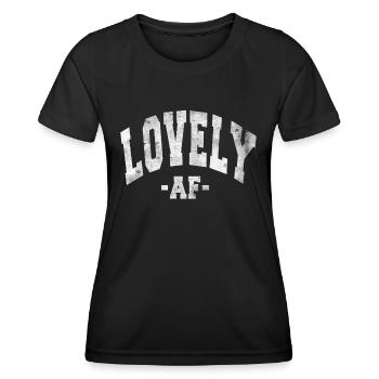 BELLE AF, JOUR DE LA SAINT-VALENTIN EN DISANT HOMMES FEMMES - T-shirt sport Femme - noir - Devant - AI Model Female 172 light (172cm)