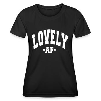 BELLE AF, JOUR DE LA SAINT-VALENTIN EN DISANT HOMMES FEMMES - T-shirt sport Femme - noir - Devant - AI Model Female 172 light (172cm)