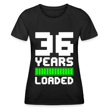 36 Years Loaded 36th Birthday - Women's Functional T-Shirt - black - Front - AI Model Female 172 light (172cm)