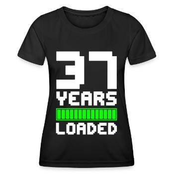 37 Years Loaded 37th Birthday - Women's Functional T-Shirt - black - Front - AI Model Female 172 light (172cm)