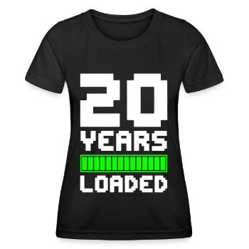 20 Years Loaded 20th Birthday - Women's Functional T-Shirt - black - Front - AI Model Female 172 light (172cm)