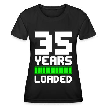 35 Years Loaded 35. Geburtstag - Frauen Funktions-T-Shirt - Schwarz - Vorne - AI Model Female 172 light (172cm)