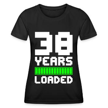 38 Years Loaded 38th Birthday - Women's Functional T-Shirt - black - Front - AI Model Female 172 light (172cm)