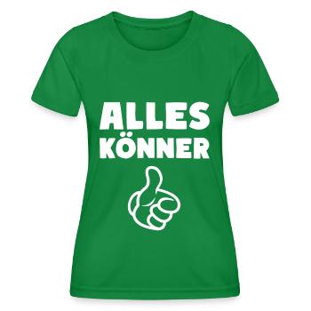 Alles Könner - Frauen Funktions-T-Shirt - Kelly Green - Vorne - AI Model Female 172 dark (172cm)
