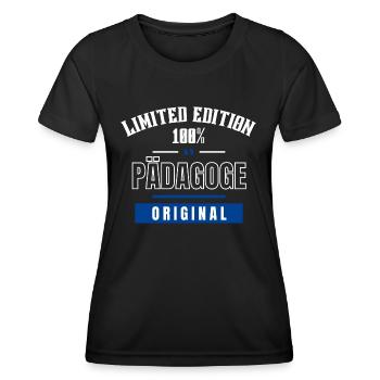 Limited Edition 100% - Pädagoge - Original - Frauen Funktions-T-Shirt - Schwarz - Vorne - AI Model Female 172 light (172cm)