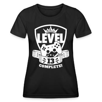 Level 13 Complete Geburtstagsgeschenk 13 Jahre - Frauen Funktions-T-Shirt - Schwarz - Vorne - AI Model Female 172 light (172cm)