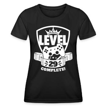 Level 29 Complete Birthday Gift 29 Years - Women's Functional T-Shirt - black - Front - AI Model Female 172 light (172cm)