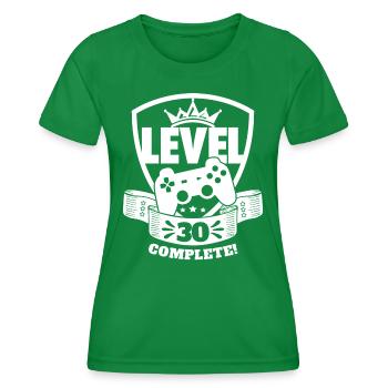 Niveau 30 Cadeau d’anniversaire complet 30 ans - T-shirt sport Femme - vert - Devant - AI Model Female 172 dark (172cm)