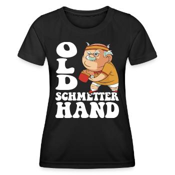 Old butterfly hand outfit for table tennis players - Women's Functional T-Shirt - black - Front - AI Model Female 172 light (172cm)