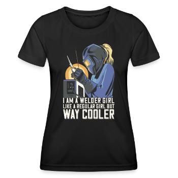 Schweißer Mama für Schweißerinnen und - Frauen Funktions-T-Shirt - Schwarz - Vorne - AI Model Female 172 light (172cm)