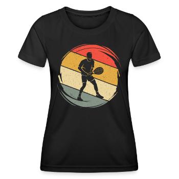 tennis player retro tennis club tennis player - Women's Functional T-Shirt - black - Front - AI Model Female 172 light (172cm)