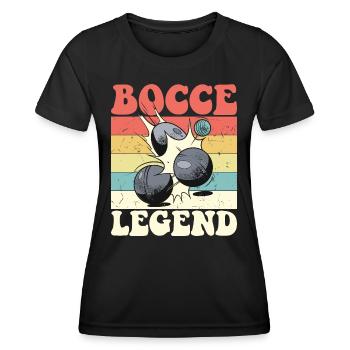 Bocce Legend Spruch Bocce Ball mit Jack Bocci - Frauen Funktions-T-Shirt - Schwarz - Vorne - AI Model Female 172 light (172cm)