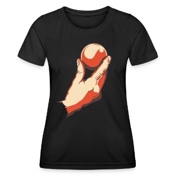 Boule Balls for Bouler Boccia Game Botcha Boule - Women's Functional T-Shirt - black - Front - AI Model Female 172 light (172cm)