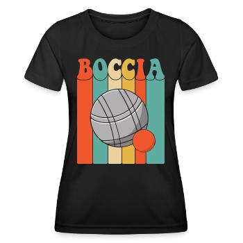 Boccia player clothing with boccia balls Boccia - Women's Functional T-Shirt - black - Front - AI Model Female 172 light (172cm)