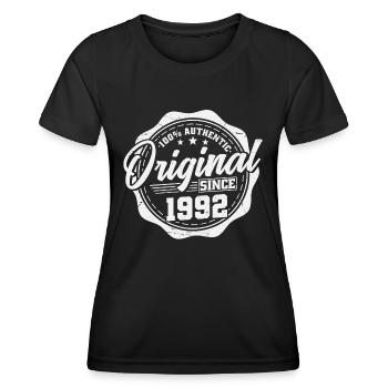 1992 Vintage Vintage Rétro Cadeau d’anniversaire - T-shirt sport Femme - noir - Devant - AI Model Female 172 light (172cm)