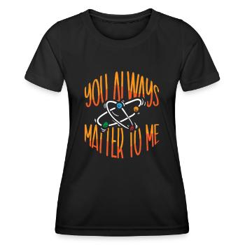 Chimie Science Physique Recherche Nerd Humour - T-shirt sport Femme - noir - Devant - AI Model Female 172 light (172cm)