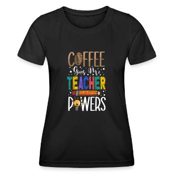 Les enseignants présentent le cours de formation des enseignants école d’enseignants - T-shirt sport Femme - noir - Devant - AI Model Female 172 light (172cm)