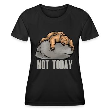 Bears Office Aujourd’hui Pas Collègue Motivation Bear - T-shirt sport Femme - noir - Devant - AI Model Female 172 light (172cm)