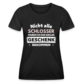 Nicht alle Schlosser bekommen so ein Geschenk - Frauen Funktions-T-Shirt - Schwarz - Vorne - AI Model Female 172 light (172cm)