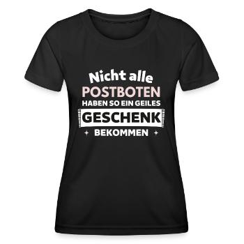 Nicht alle Postboten bekommen so ein Geschenk - Frauen Funktions-T-Shirt - Schwarz - Vorne - AI Model Female 172 light (172cm)