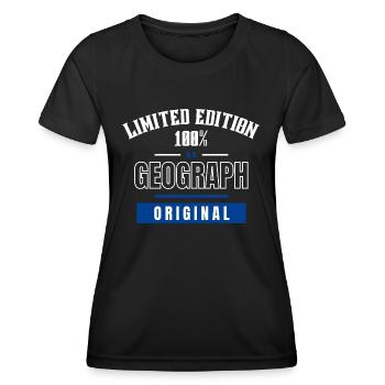 Limited Edition 100% - Geograph - Original - Frauen Funktions-T-Shirt - Schwarz - Vorne - AI Model Female 172 light (172cm)
