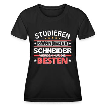 Nur die Besten werden Schneider - Frauen Funktions-T-Shirt - Schwarz - Vorne - AI Model Female 172 light (172cm)