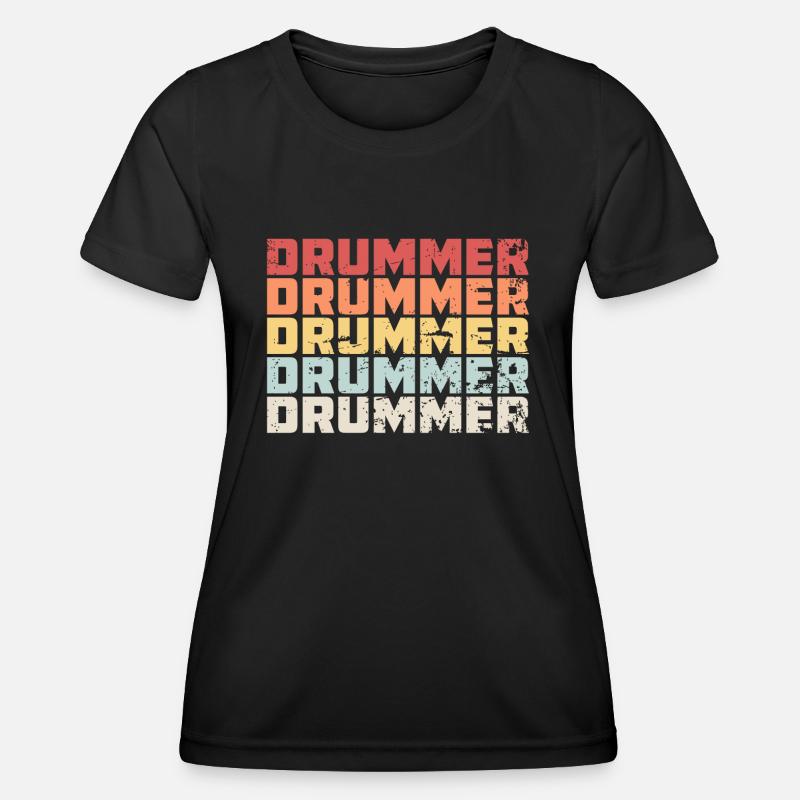 Gift drummer drummer drummer - Women's Functional T-Shirt - black