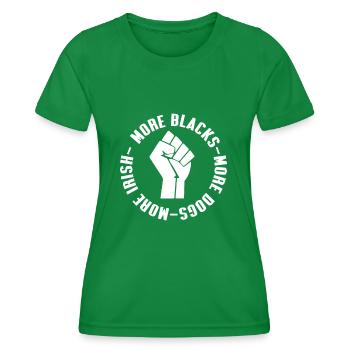 Plus de Noirs Plus de chiens Plus irlandais - T-shirt sport Femme - vert - Devant - AI Model Female 172 dark (172cm)