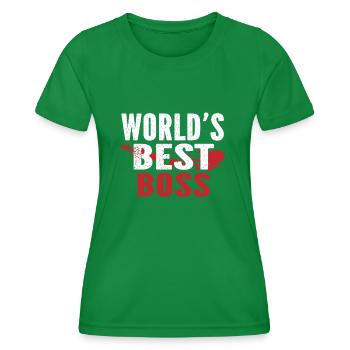 Meilleur boss du monde - T-shirt sport Femme - vert - Devant - AI Model Female 172 dark (172cm)